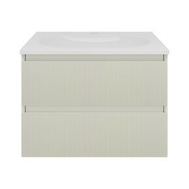 Тумба с раковиной Vincea Welle 600 подвесная, цвет M.Beige Soft-touch, раковина белая - фото, отзывы, цена