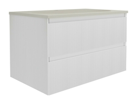 Тумба с раковиной Vincea Welle 800 подвесная, цвет M.White Soft-touch, раковина цвет жасмин - фото, отзывы, цена