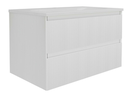 Тумба с раковиной Vincea Welle 800 подвесная, цвет M.White Soft-touch, раковина белая - фото, отзывы, цена
