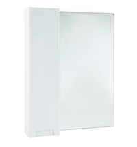 Зеркальный шкаф Пегас-60, белый, левый - фото, отзывы, цена