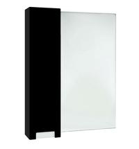 Зеркальный шкаф Пегас-60, черный, левый - фото, отзывы, цена