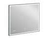 Зеркало Cersanit Design LED 011 80x70, с подсветкой, часы, рамка металл, прямоугольное - фото, отзывы, цена