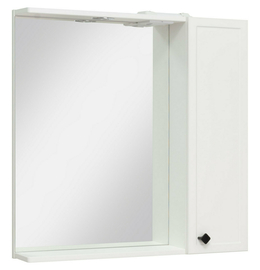 Зеркальный шкаф Runo Римини 75 правый, белый - фото, отзывы, цена