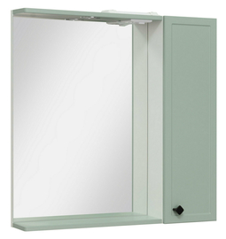 Зеркальный шкаф Runo Римини 75 правый, мята - фото, отзывы, цена