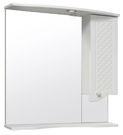 Зеркальный шкаф Runo Милано 75 правый, белый - фото, отзывы, цена