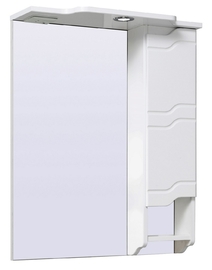 Зеркальный шкаф Runo Стиль 65 правый, белый - фото, отзывы, цена