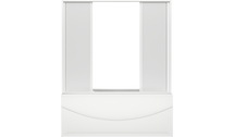 Шторка для ванны BAS Атланта/Ахин/Мальта/Нептун, 4-створчатая, пластик Вотер, 170х145см, ШТ00018 - фото, отзывы, цена