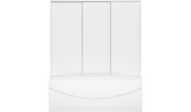 Шторка для ванны BAS Бриз/Верона/Ибица, стекло Грэйп, 150х145см, ШТ00023 - фото, отзывы, цена