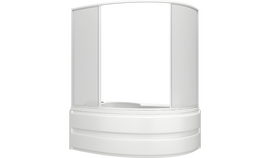 Шторка для ванны BAS Сагра, стекло Грэйп, 160х145см, ШТ00038 - фото, отзывы, цена