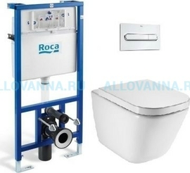Инсталляция Roca DUPLO WC + Унитаз Roca Gap Clean Rim безободковый с крышкой микролифт - фото, отзывы, цена