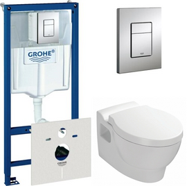 Комплект Унитаз подвесной JACOB DELAFON OVE E1585 с микролифтом + Инсталляция Grohe - фото, отзывы, цена