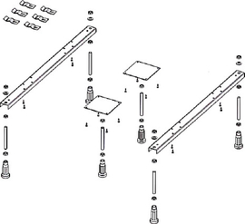 Комплект ножек для ванн Riho Linares, Lugo, Sobek, Austin, Lima, Julia, POOTSET07 - фото, отзывы, цена