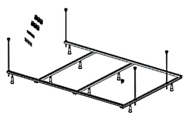 Комплект ножек для ванн Riho Savona, POOTSET16 - фото, отзывы, цена