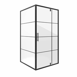 Душевое ограждение Niagara NG-0200-08 BLACK 1000х1000х1900, квадрат, дверь распашная - фото, отзывы, цена