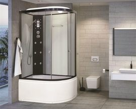 Душевая кабина Niagara NG-1910-01L 1200х800х2200, высокий поддон 48 см, стекло тонированное - фото, отзывы, цена