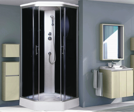 Душевая кабина Niagara NG-2506-01 900х900х2200, низкий поддон 16 см, стекло тонированное - фото, отзывы, цена