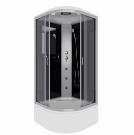 Душевая кабина Niagara NG-2508-14G 900х900х2150, высокий поддон 45 см, гидромассаж, стекло тонированное - фото, отзывы, цена