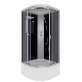 Душевая кабина Niagara NG-2509-14 1000х1000х2150, высокий поддон 45 см, стекло тонированное - фото, отзывы, цена