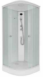 Душевая кабина Niagara NG-5301-14 900х900х2150, низкий поддон 13 см, стекло матовое белый профиль - фото, отзывы, цена