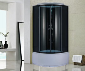 Душевая кабина Niagara NG-6508-14 900х900х2150, высокий поддон 45 см, стекло тонированное черный - фото, отзывы, цена