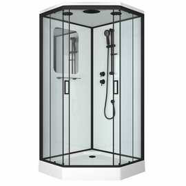 Душевая кабина Niagara NG-6901-01D BLACK 900х900х2200, низкий поддон 16 см, стекло тонированное - фото, отзывы, цена