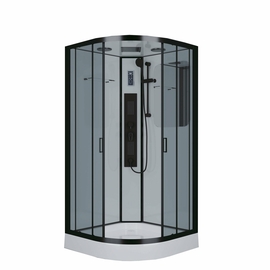 Душевая кабина Niagara NG-6901-01G BLACK 900х900х2100, низкий поддон 16 см, стекло тонированное - фото, отзывы, цена