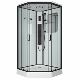 Душевая кабина Niagara NG-6901-01GD BLACK 900х900х2200, низкий поддон 16 см, стекло тонированное - фото, отзывы, цена