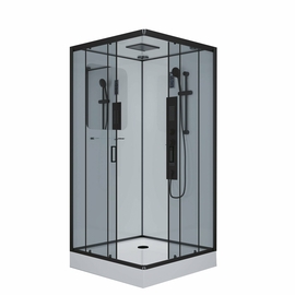 Душевая кабина Niagara NG-6902-01GQ BLACK 1000х1000х2100, низкий поддон 16 см, стекло тонированное - фото, отзывы, цена