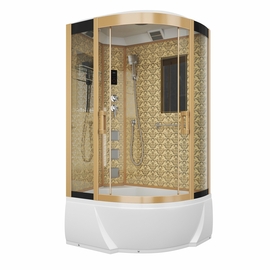 Душевая кабина Niagara NG-7712GL 800x1200х2150, высокий поддон стенки золото - фото, отзывы, цена