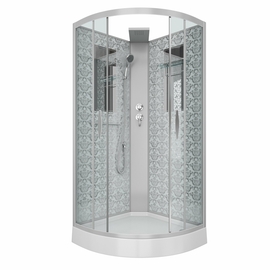 Душевая кабина Niagara NG-7715WBK 900x900х2100, низкий поддон стенки белые без крыши - фото, отзывы, цена