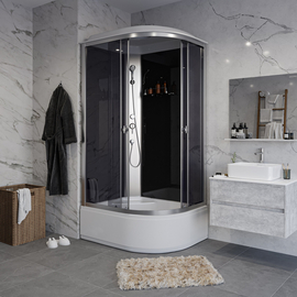Душевая кабина Niagara E120/80/40L/TN 1200х800х2150, высокий поддон 40 см, стекло тонированное - фото, отзывы, цена