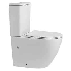 Унитаз-компакт Abber Bequem AC1110 безободковый, с сиденьем микролифт, белый - фото, отзывы, цена