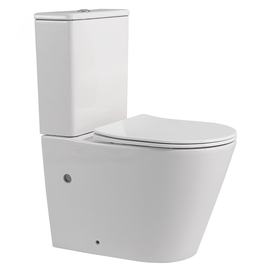 Унитаз-компакт Abber Bequem AC1112 безободковый, с сиденьем микролифт, белый - фото, отзывы, цена