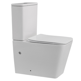 Унитаз-компакт Abber Rechteck AC1210 безободковый, с сиденьем микролифт, белый - фото, отзывы, цена