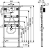 Система инсталляции для писсуаров TECEprofil с клапаном U2, высота 112 см, 9320013 - фото, отзывы, цена