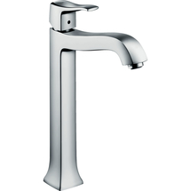 Смеситель Hansgrohe Metris Classic для раковины с высоким изливом и сливным гарнитуром, хром 31078000 - фото, отзывы, цена