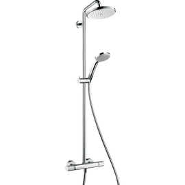 Душевая система Hansgrohe Croma 220 Showerpipe EcoSmart с термостатом 27188000 - фото, отзывы, цена