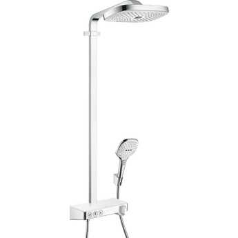 Душевая система Hansgrohe Raindance Select E 300 3jet Showerpipe с термостатом, белый/хром 27127400 - фото, отзывы, цена