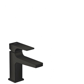 Смеситель для раковины Hansgrohe 100, однорычажный, с рычаговой рукояткой, со сливным клапаном Push-Open, матовый черный 32500670 - фото, отзывы, цена