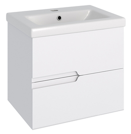 Тумба Runo Стокгольм 60 с раковиной Cersanit Como 60, белая - фото, отзывы, цена
