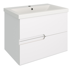 Тумба Runo Стокгольм 70 с раковиной Cersanit Como 70, белая - фото, отзывы, цена