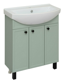 Тумба Runo Римини 75 с раковиной Best 75, мятная - фото, отзывы, цена