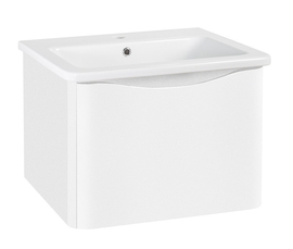 Тумба Runo Тоскана 60 с раковиной Dreja Никсон 60, белая - фото, отзывы, цена