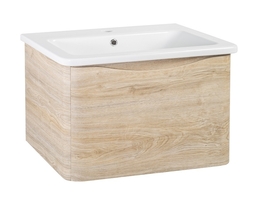Тумба Runo Тоскана 80 с раковиной Dreja Никсон 80, светлое дерево - фото, отзывы, цена