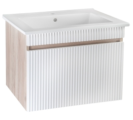 Тумба Runo Модена 75 с раковиной Kirovit Оскар 75, крафтовый дуб - фото, отзывы, цена