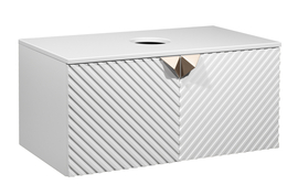 Тумба под раковину Runo Андорра 85, подвесная, белый матовый/белый глянец - фото, отзывы, цена