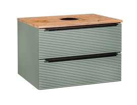 Тумба под раковину Runo Орлеан 70, подвесная, зеленый/дуб натуральный - фото, отзывы, цена