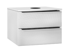 Тумба под раковину Runo Орлеан 70, подвесная, белый матовый/белый глянец - фото, отзывы, цена