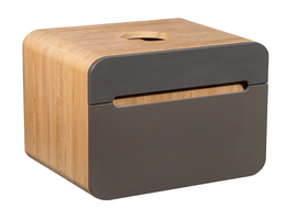 Тумба под раковину Runo Ницца 60, подвесная, дуб натуральный/графит - фото, отзывы, цена