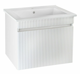 Тумба Runo Модена 65 с раковиной Kirovit Оскар 65, белая - фото, отзывы, цена